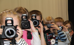 children with cameras