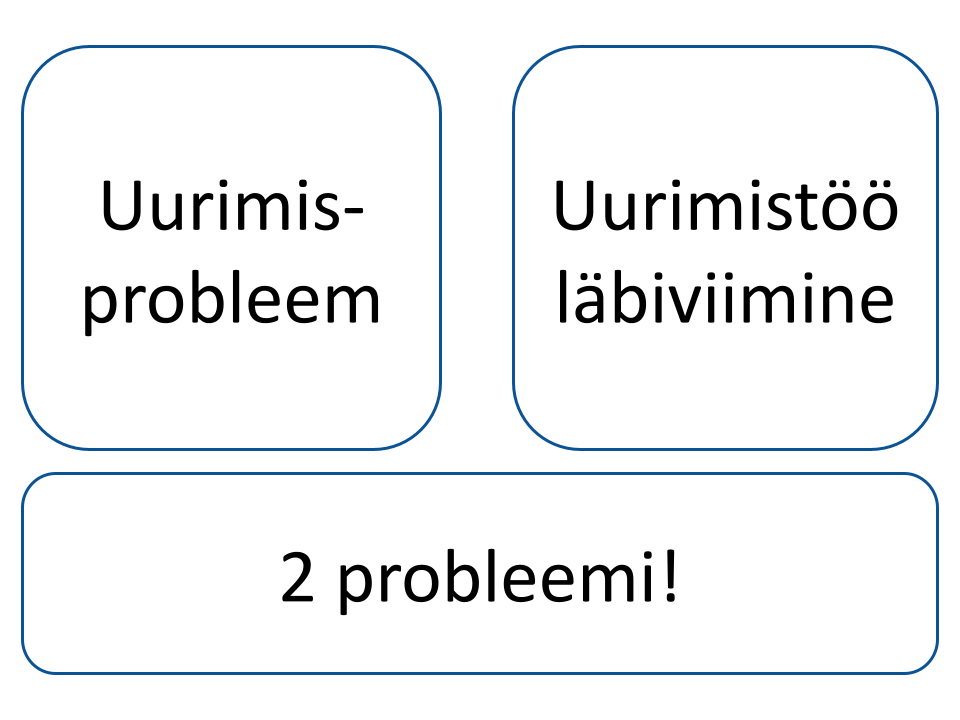 Joonis 3. Kaks erinevat probleemi, mis UPT koostamise käigus tuleb lahendada