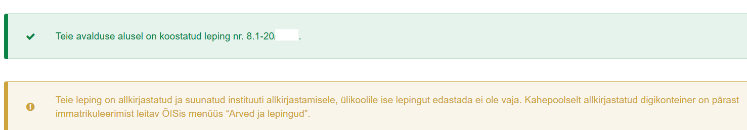 Leping allkirjastatud