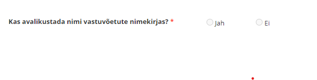 Kas avalikustada nimi vastuvõetute nimekirjas