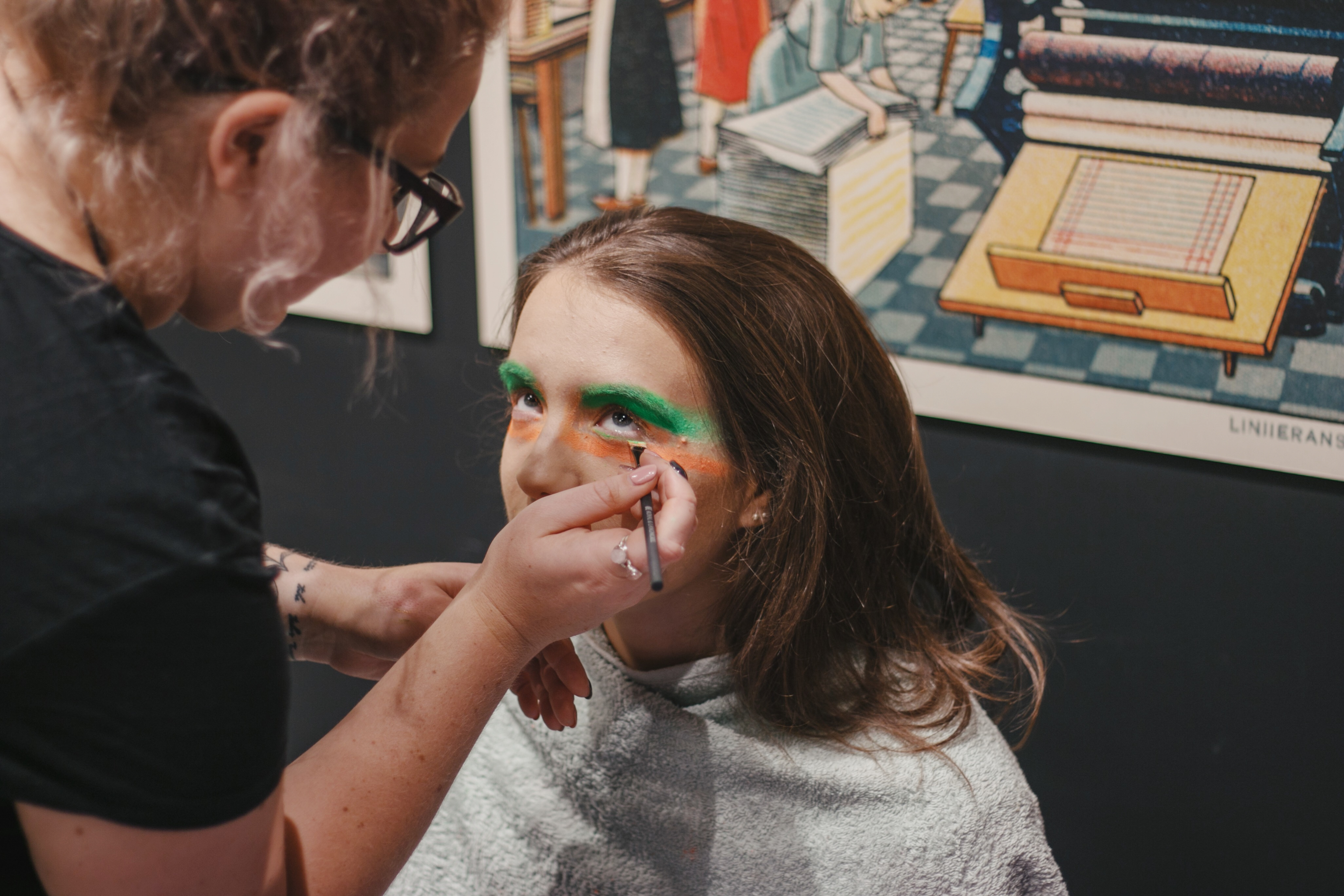 make-up artist at work