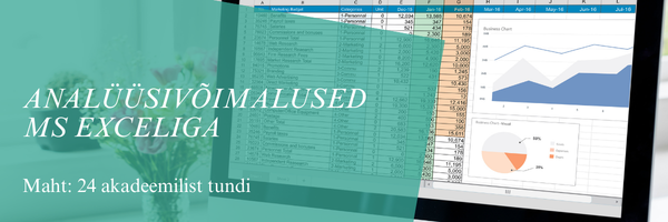Sülearvuti ekraanil on avatud Excel