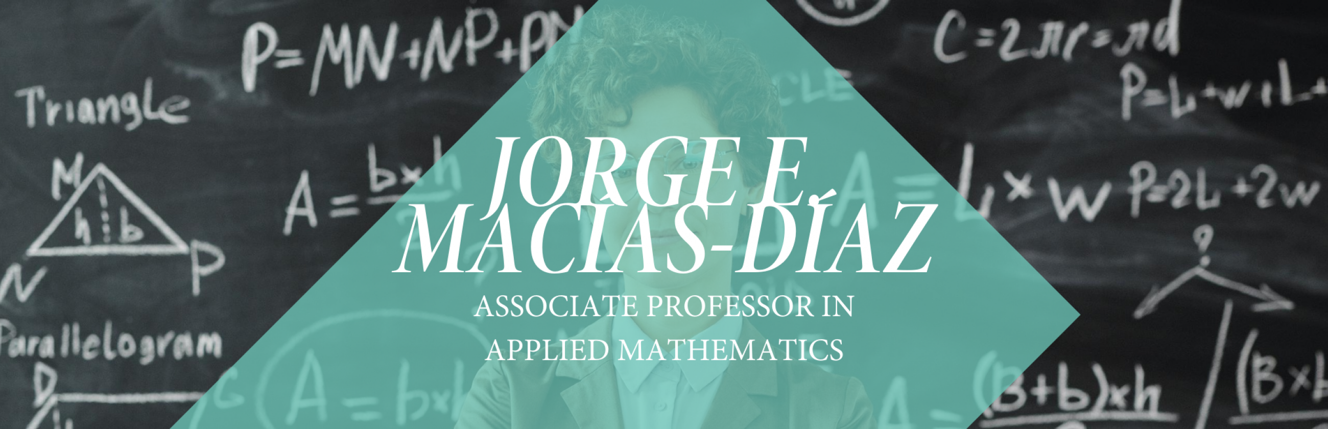 Jorge E. Macías-Díaz, Associate Professor in Applied Mathematics