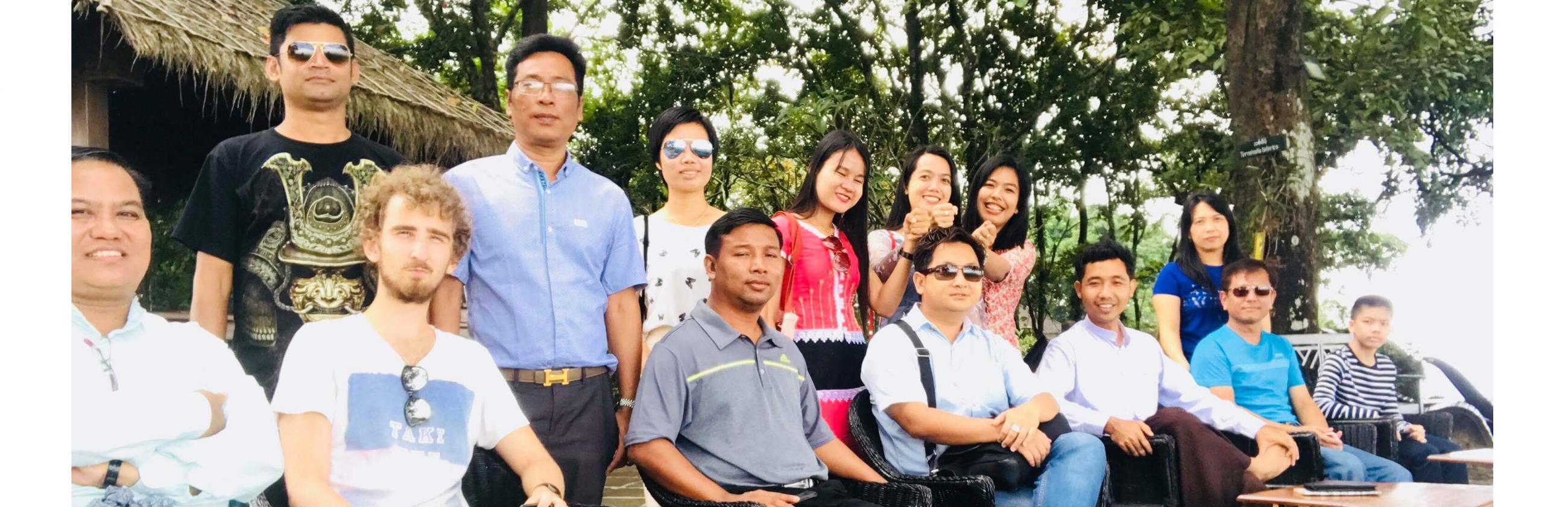 Karl-Hendrik with people in Myanmar