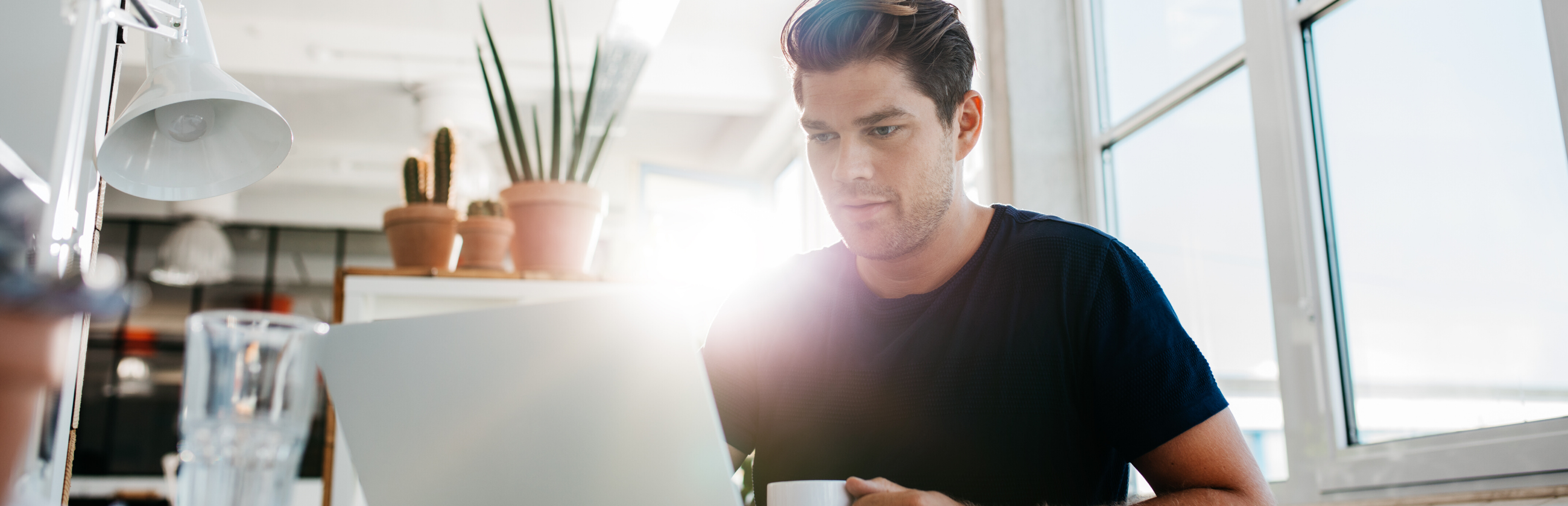 man working at the desk