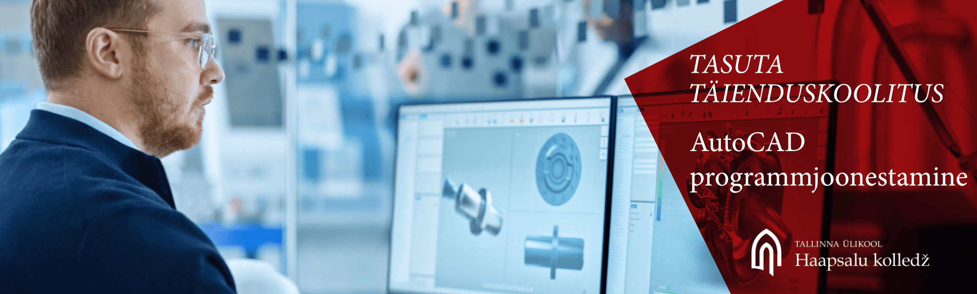 mees vaatab arvutiekraanilt AutoCAD jooniseid