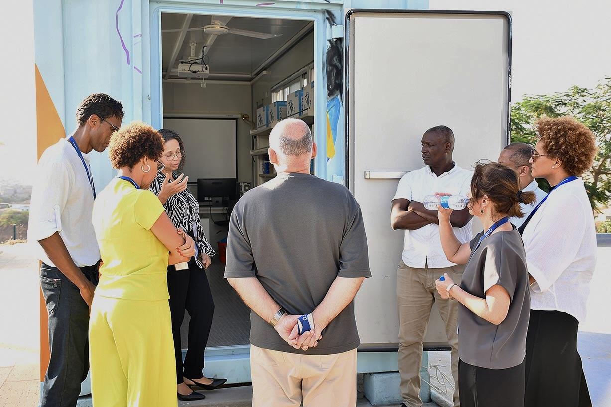 Visiting a STEM module created by NOSi and deployed in all secondary schools in Cape Verde