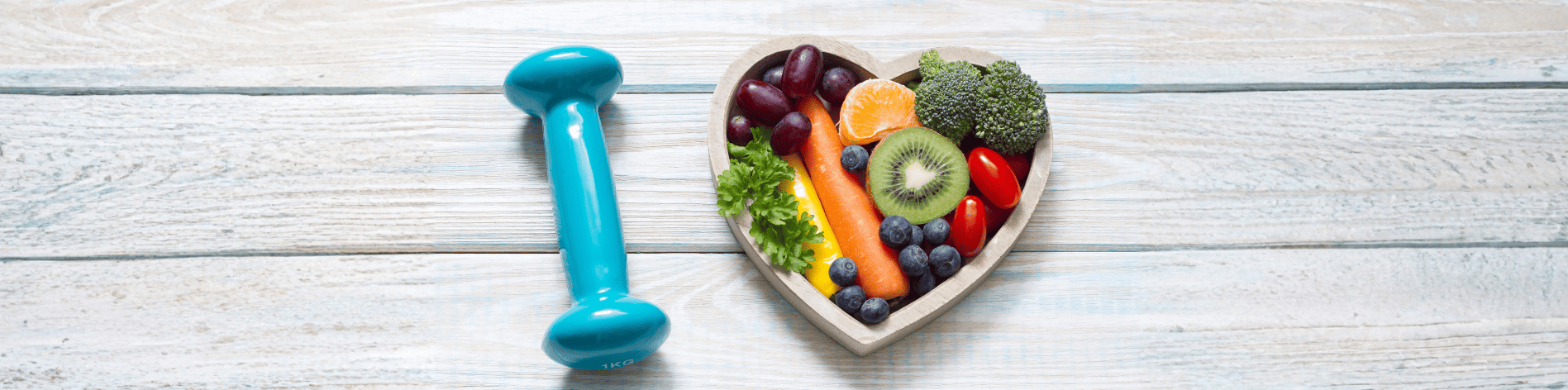 Tevislikud hantel ja toit