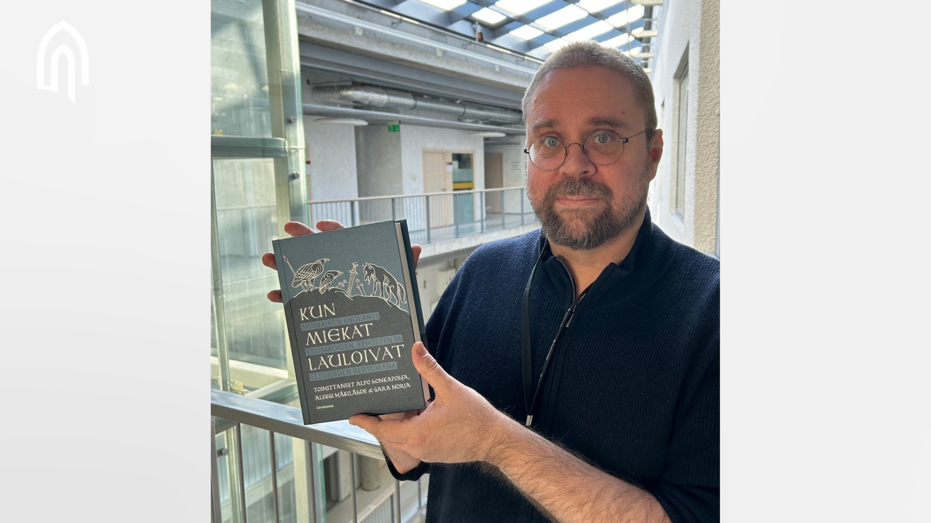 Alpo Seppo Santeri Honkapohja with his book