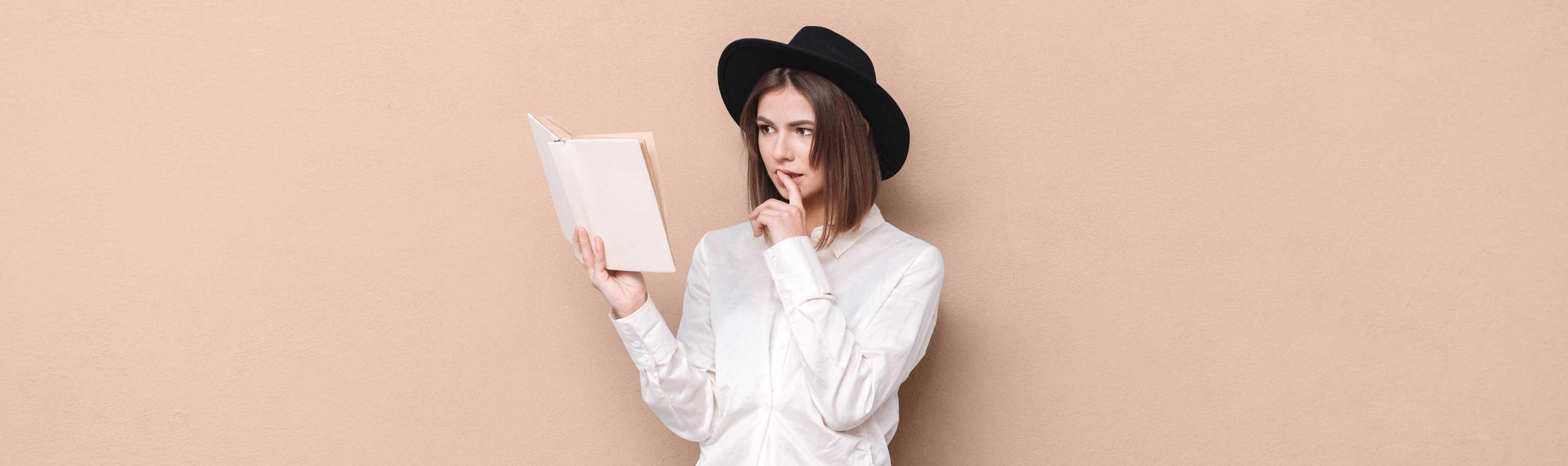 girl reading a book