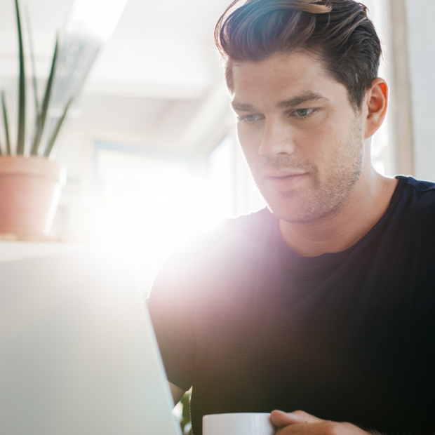 man working at the desk