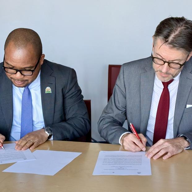 Signing the addendum