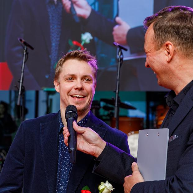 Tanel Toom and Marko Reikop Tat the TLU opening ceremony