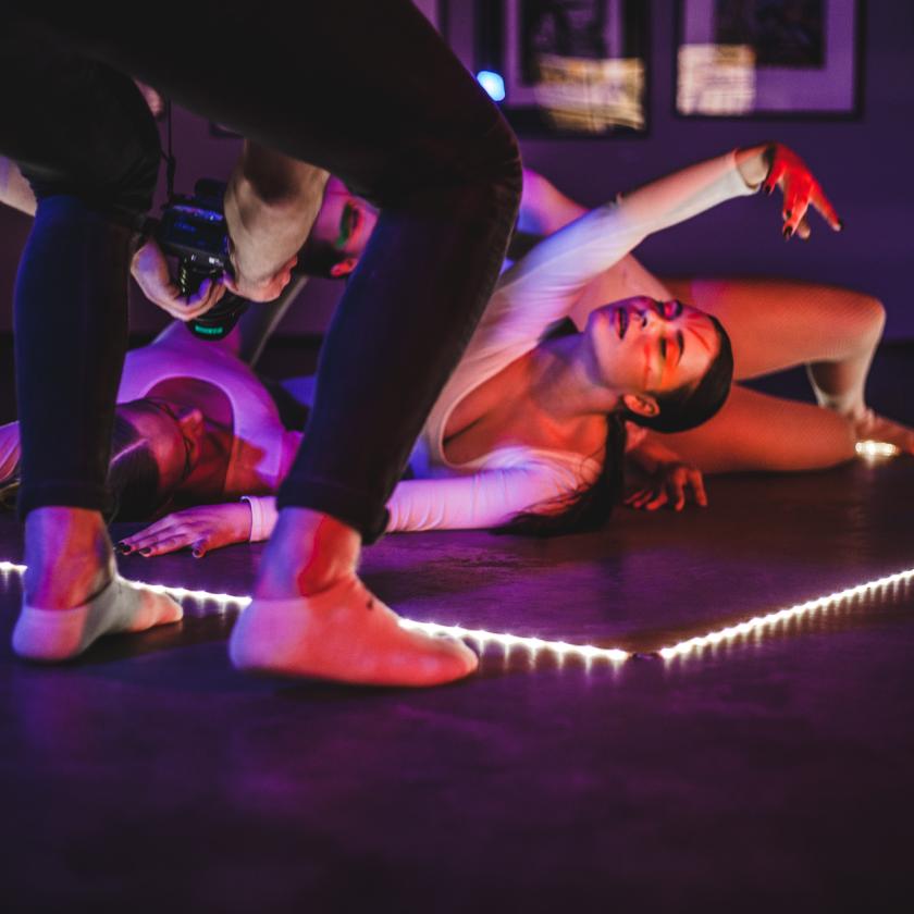 Filming the music video