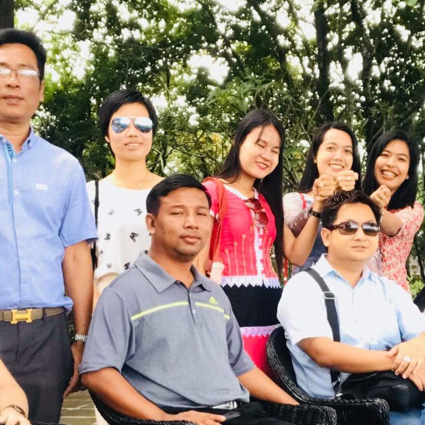 Karl-Hendrik with people in Myanmar