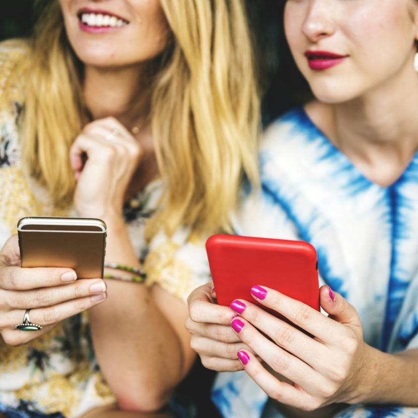 people on phones