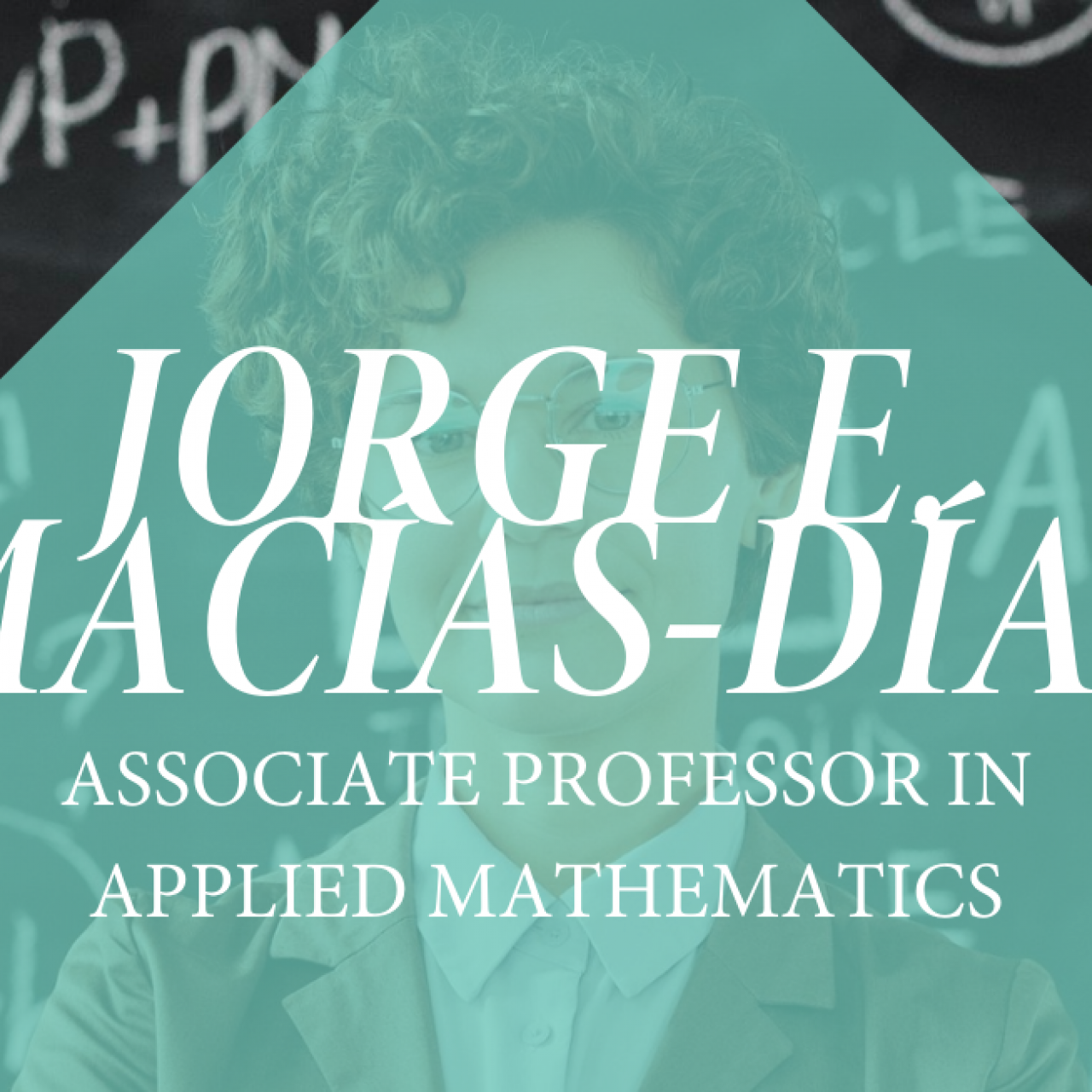 Jorge E. Macías-Díaz, Associate Professor in Applied Mathematics