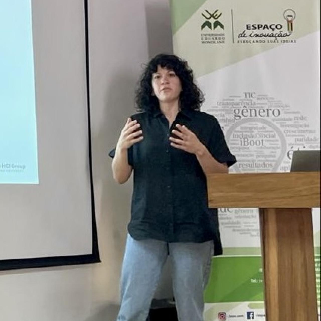 Gabriela presenting